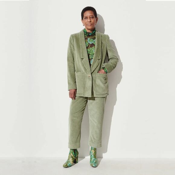 Rachel Comey Wide Wale Corduroy Loveless Blazer Jacket Wiman Pant Suit Set Sz 6